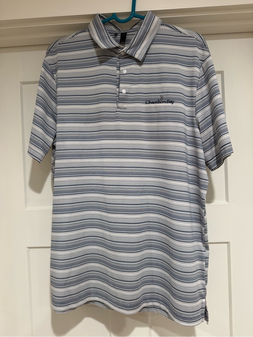 Adidas Men’s Striped Golf Polo Shirt Chambers Bay 
GREAT CONDITION